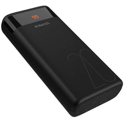 Romoss Ares 20 Power bank 20000 mAh Fast Charge Li-ion Black Status display-0