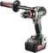 Cordless drill with red and green design, ergonomic handle and Metabo logo, suitable for DIY enthusiasts and professional work.