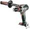 Cordless drill driver in green and black with a red accent, left-side handle, robust design, suitable for DIY projects.