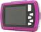 A pink electronic device with a rectangular screen and four side buttons.