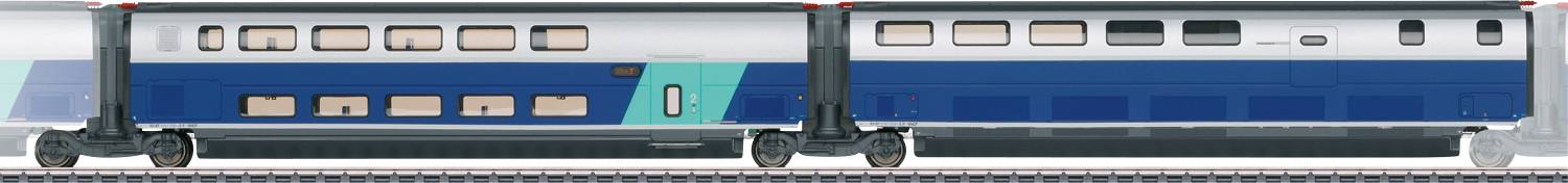 Maerklin 043443 Additional wagon set 3 to TGV Euroduplex of SNCF, 2er set Set 3