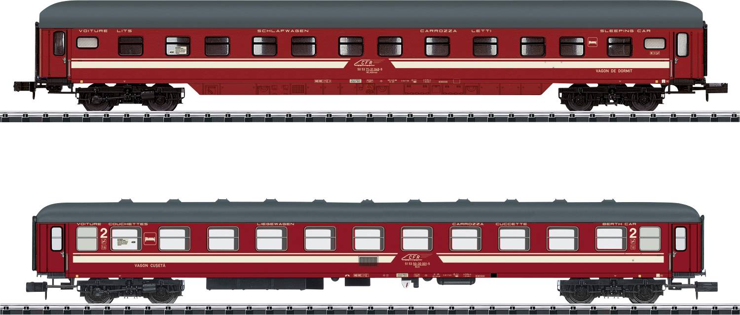 Image of MiniTrix T18254 Persoen wagon 2er-Set EC Venezia Part 3 of the MÁV-START Venezia set 3