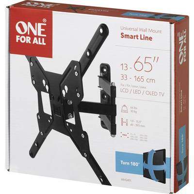 'One For All' Wall Mount for TVs from 33-165 cm, swivelling up to 180°, suitable for LCD/LED/OLED, up to 30 kg, Model WM 2451.