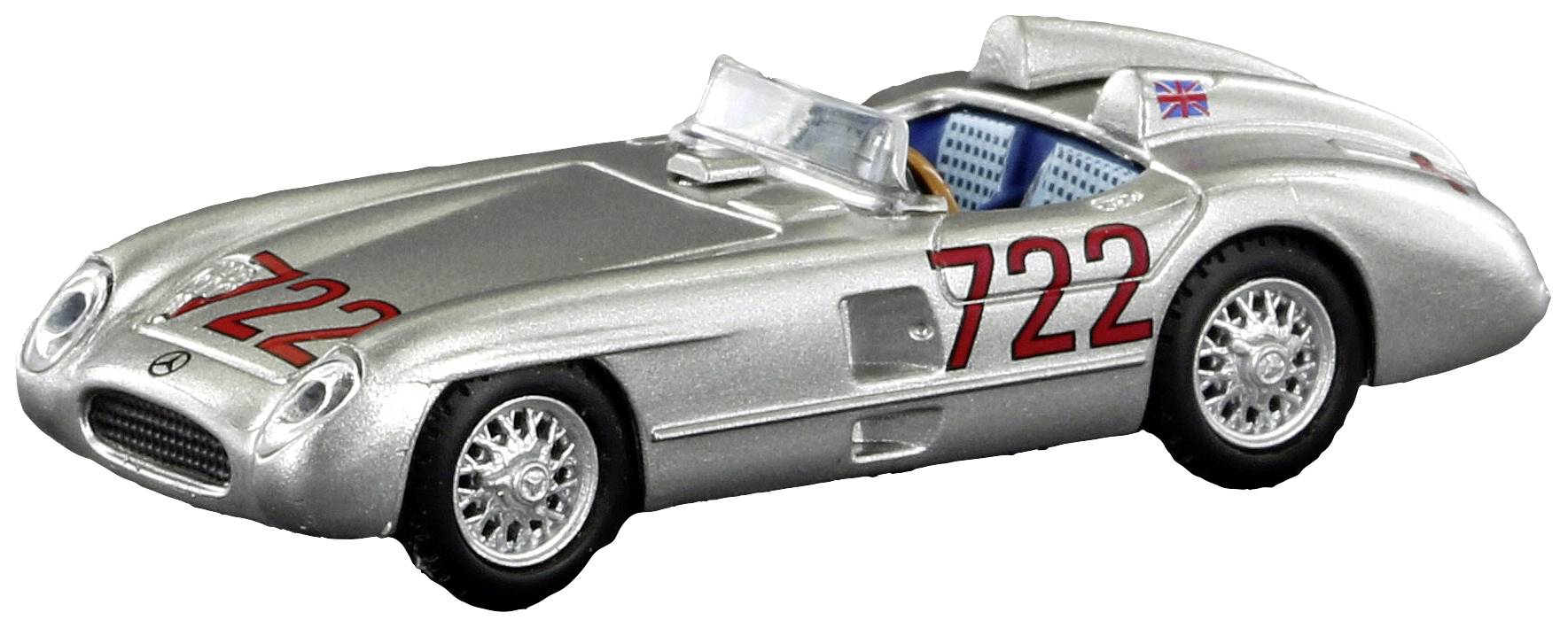 LE Grand Collection LE87302 H0 Car Mercedes Benz 300 SLR Roadster, No.722 silver, 2 K-supports-1