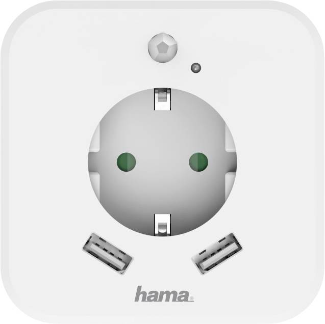 Hama 00133752 In-line socket + USB White-3