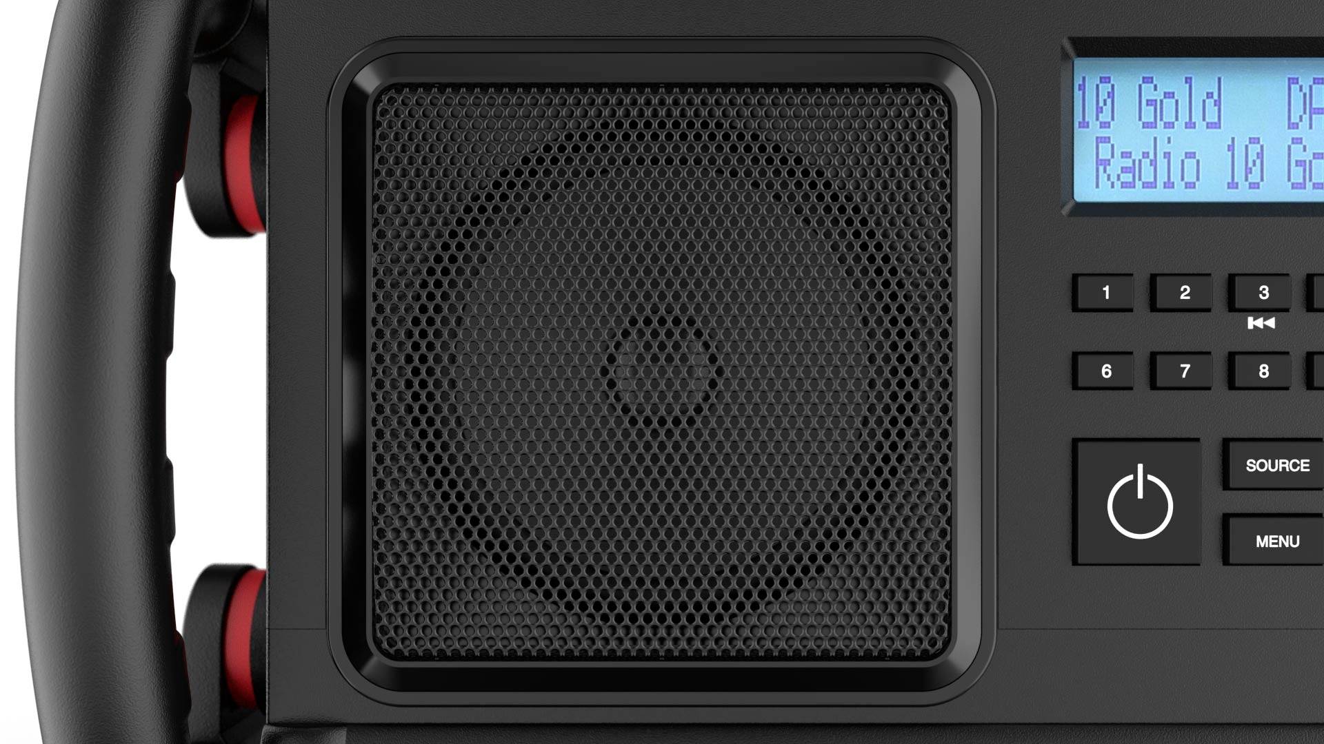 PerfectPro ROCKBOX Workplace radio DAB+, FM AUX, Bluetooth shockproof Black-2
