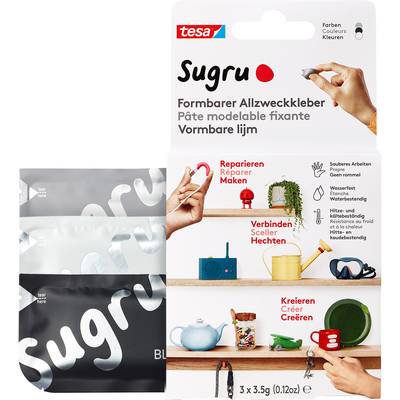Sugru Moldable Multi-Purpose Glue for Creative Fixing and Making, 8-Pack,  Black, White, Green, Brown & Gray, 8 Piece
