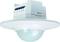 A round ceiling motion sensor with a visible sensor and connection terminals for electrical wiring.
