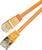 'Two orange Ethernet cables with RJ45 connectors, one shown inverted, length 2m.'