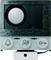Video doorbell with camera and speaker; three buttons below: doorbell, microphone, and key.