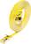 Yellow, flat Ethernet cable with RJ45 connectors, coiled up. Suitable for networks, ensures fast data transmission.