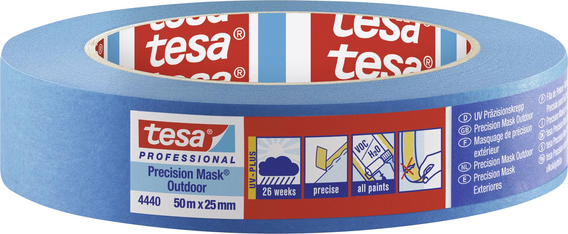 tesa PRECISION OUTDOOR 04440-00001-00 Masking tape tesa® Professional Blue (L x W) 50 m x 25 mm 1 pc(s)