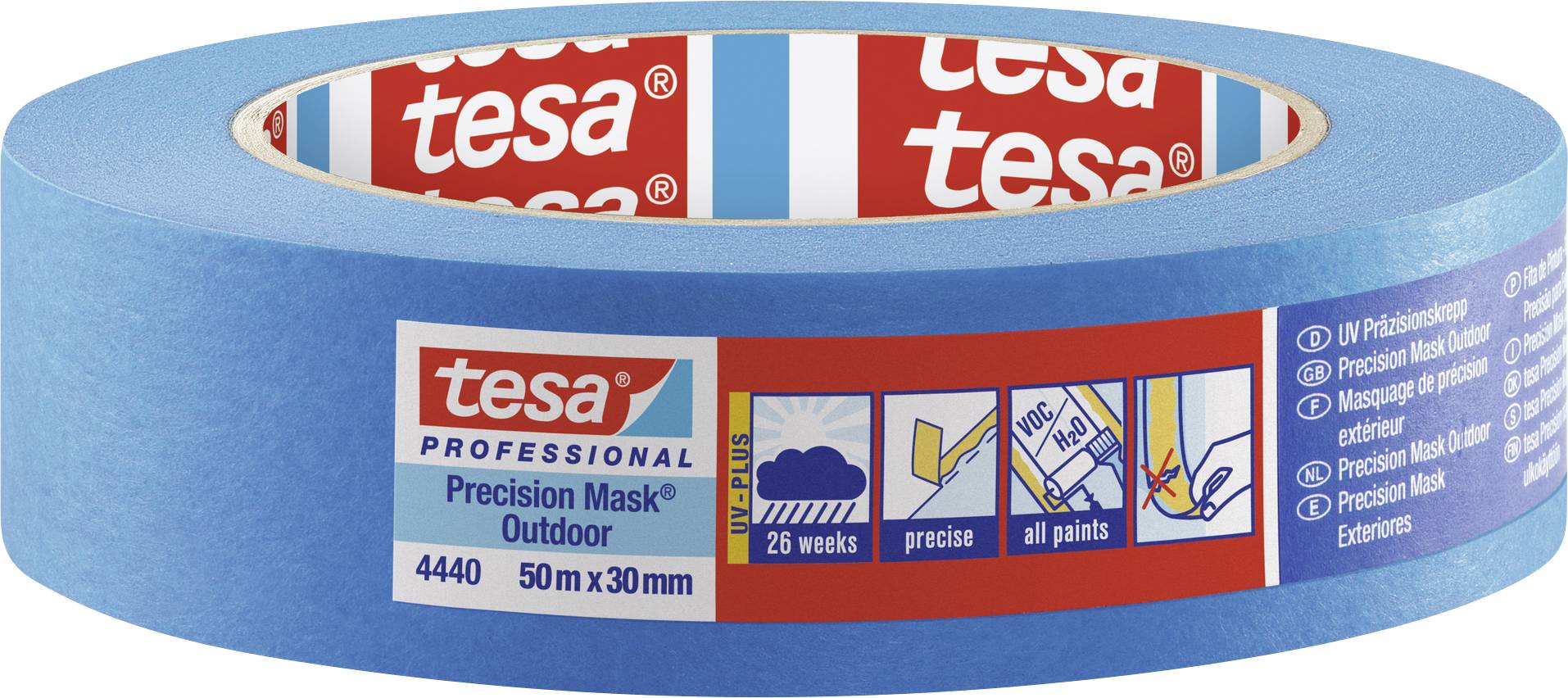 tesa PRECISION OUTDOOR 04440-00002-00 Masking tape tesa® Professional Blue (L x W) 50 m x 30 mm 1 pc(s)
