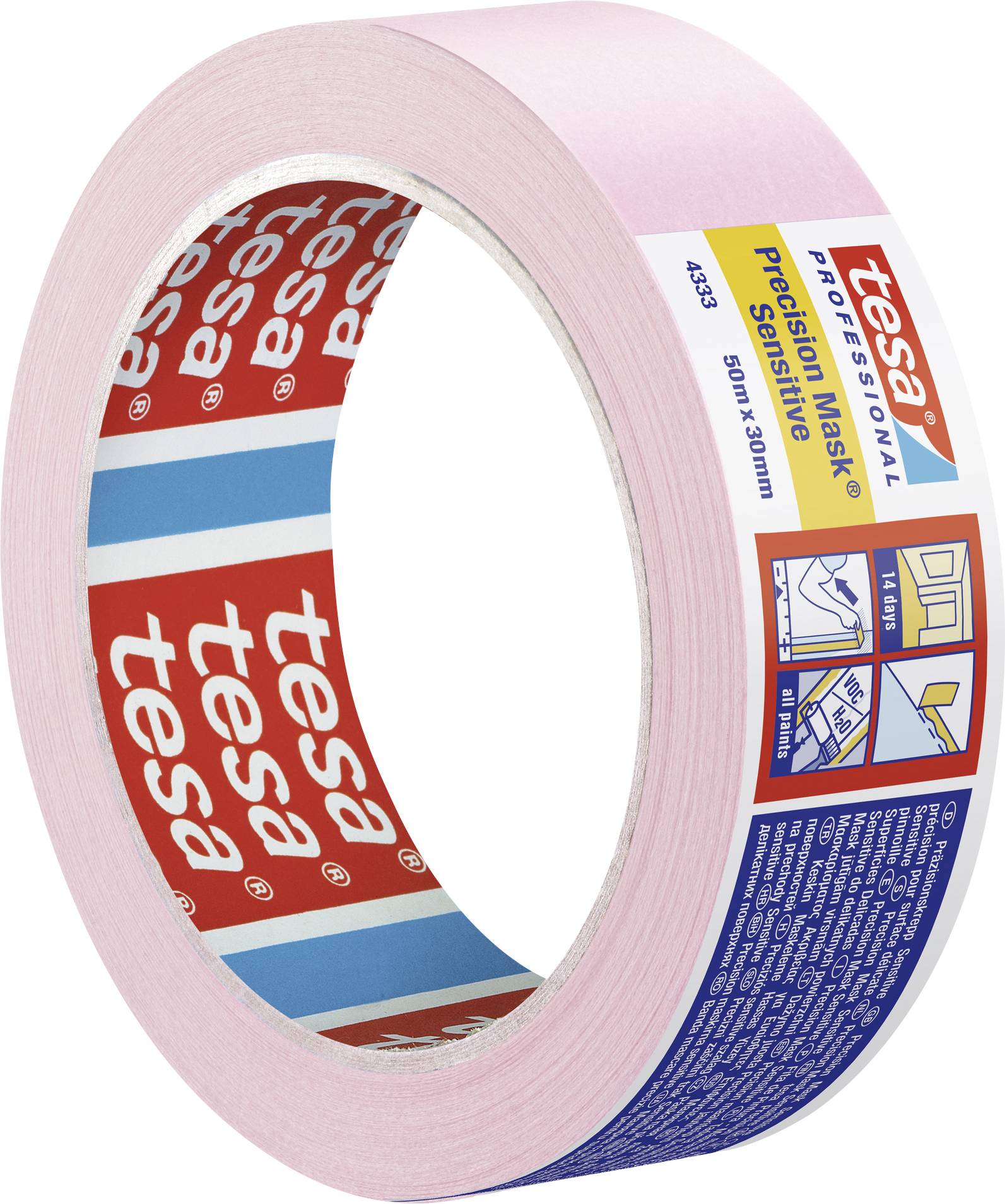 Tesa 04333-00019-02 Masking Tape Light Pink (L X W) 50 M X 30 Mm 1 Pc(s ...