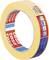 Masking tape roll with yellow tape and 'tesa' logo. Packaging displays pictograms for use: painting work, protection whilst painting.