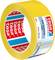 A roll of yellow PVC masking tape by tesa, 33 m long and 50 mm wide, specifically designed for professional use during painting and decorating work.