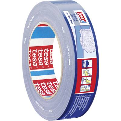 Blue fabric tape from Tesa with water-repellent coating; suitable for indoor and outdoor applications. Length: 25 m, Width: 38 mm.