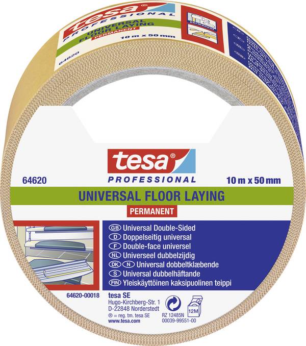 tesa UNIVERSAL PERMANENT 64620-00018-11 Gaffer tape tesa® Professional White (L x W) 10 m x 50 mm 1 pc(s)
