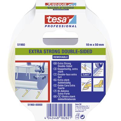 tesa EXTRA STRONG 51960-00000-11 Gaffer tape tesa® Professional Translucent (L x W) 10 m x 50 mm 1 pc(s)