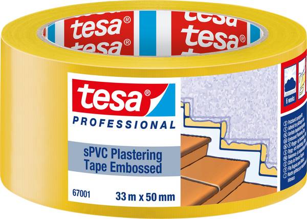 tesa SPVC EMBOSSED 67001-00001-00 Plastering tape tesa® Professional Yellow (L x W) 33 m x 50 mm 1 pc(s)