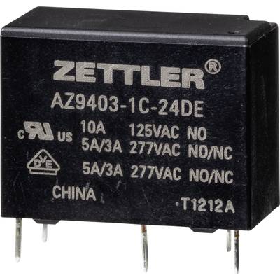 Zettler Electronics AZ9403-1C-24DE Power relay 24 V DC 5 A  1 pc(s) 