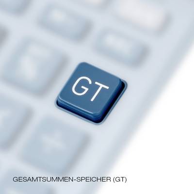 'Calculator focusing on the GT key, which stands for grand total memory.'