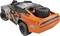 An orange and black remote-controlled toy car in an off-road style with a spare wheel on the load bed and the 'Reely' logo.