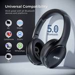 Mpow H19 IPO PC Over-ear headphones Bluetooth® (1075101), Corded (1075100) Stereo Black Noise cancelling Headset