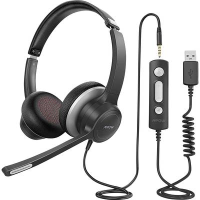 Mipow HC6 On-ear headset Corded (1075100) Stereo Black Microphone noise cancelling Volume control, Microphone mute PC-0