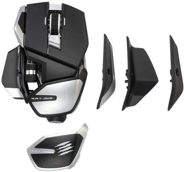 MadCatz R.A.T. DWS wireless Ergonomic gaming mouse Bluetooth® Optical Black 14 Buttons 16000 dpi Ergonomic-6