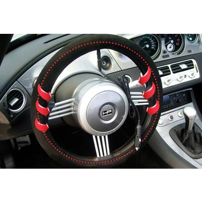 HP Autozubehör Lenkradbezug Heizbar 12V Steering wheel cover (Ø) 38 cm Black