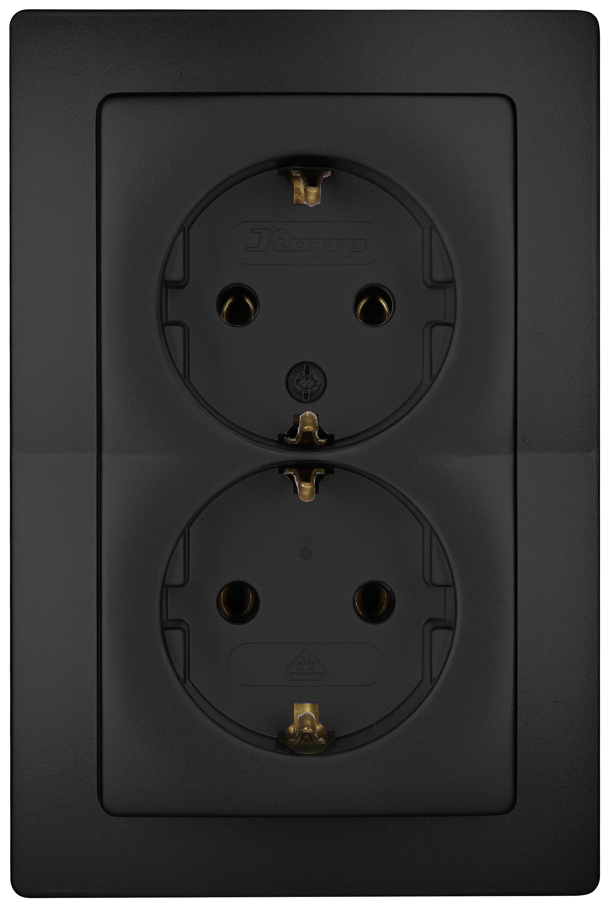Image of Kopp Insert Socket Paris Black (matt) 941150080 1 pc(s)