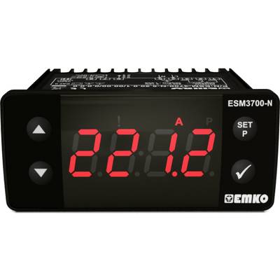 Digital temperature control device ESM3700-N with red LED display shows current temperature: 22.1 degrees Celsius.