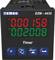 Digital timer with red display '000158', green display '002008' and four blue buttons: P, SET, RESET and arrow.