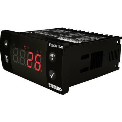 Digital temperature controller with LED display showing '26°C', Model ESM3710-N by Emko. Control buttons located on the front panel.