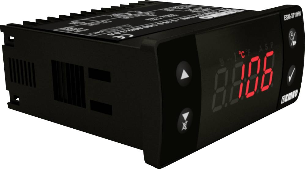 Digital temperature control device with a display showing '106°C'. Control buttons are located on the front panel.