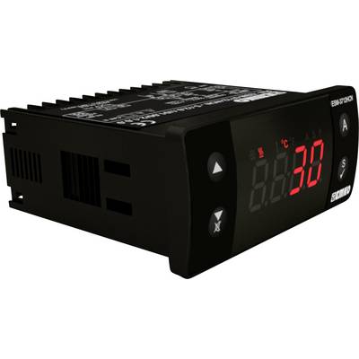 A black, rectangular digital temperature and humidity device shows '30°C'. Setting buttons are visible.