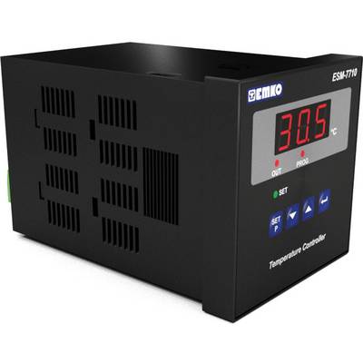 Temperature controller with digital display showing 30.5 degrees Celsius. Device has control elements for settings and is manufactured by Emko.