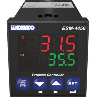 A black digital display with the inscription 'EMKO ESM-4450' shows temperature values of 31.5°C in red and 35.5°C in green.