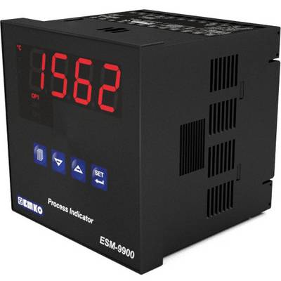 A black process indicator device with a red digital display is showing the number '1562'. Control buttons are visible underneath.