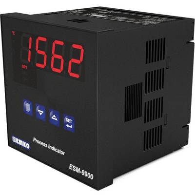 Electronic process indicator device displays '1562'. It has buttons for menu navigation and temperature display in degrees Celsius.