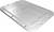 A grey metal frame with recessed rectangular and circular patterns. The frame has rounded corners and screw holes.
