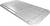 Rectangular grey metal plate with geometric engravings, including circles and lines. The plate has rounded corners and drill holes.