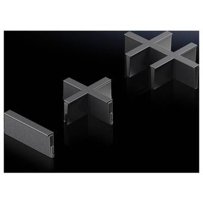 Three black, cube-shaped objects on a black background, arranged in a plus sign formation.