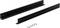 Metal angle bracket set for rack mounting, consisting of two black rails with mounting screws. Ideal for server integration.