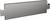 Metallic rectangular cover plate with side mountings. Surface structure seemingly smooth.