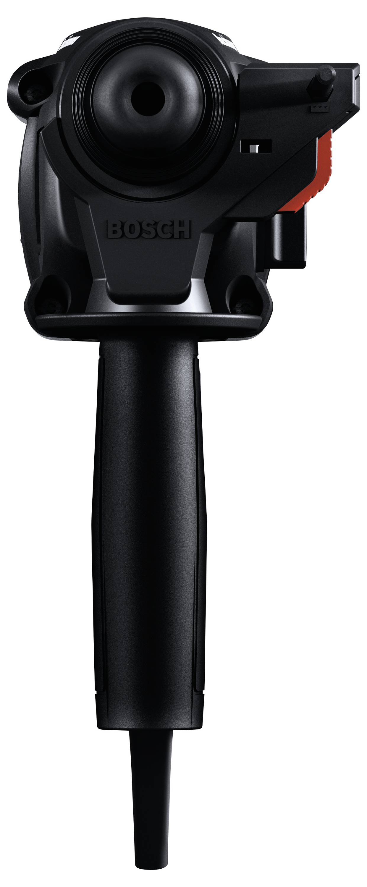 Electric tool by Bosch, front view. The handle is long and the housing robust, suitable for professional applications.