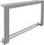Metal frame with a rectangular shape and perforated upper and lower edges, possibly used as a mounting bracket or framework.