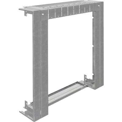 Metal frame for network cabling, robust design, open for cable management, suitable for server rooms.