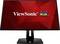 A computer monitor with a red background displays the 'ViewSonic' brand logo, consisting of three colourful birds.